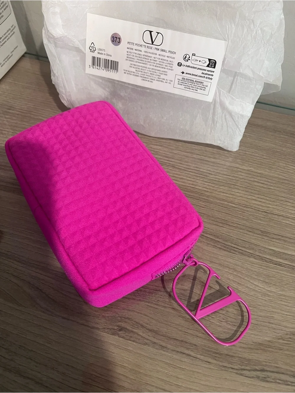 Valentino Bright Fuchsia Quilted Small Pouch